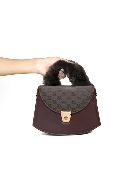 Fur Elegance Bag (Dark Brown)