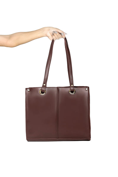 Sleek Tote Bag (Horse Brown)